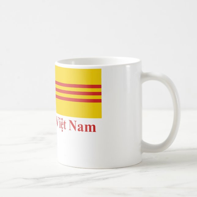 South Vietnam Flag with Name in Vietnamese Coffee Mug (Right)