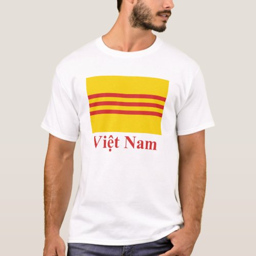 South Vietnam Flag with Name in Vietnamese T_Shirt