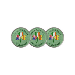 South Vietnam Ireland USA Shamrock Flag Personal Golf Ball Marker
