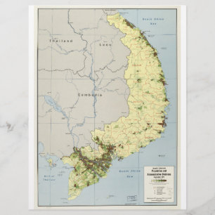 South Vietnam Map September 1972 Letterhead
