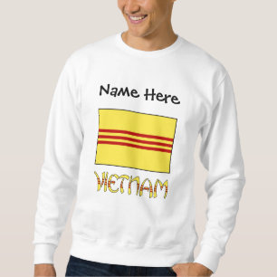 South Vietnam Vietnamese Flag Black Personalizatio Sweatshirt