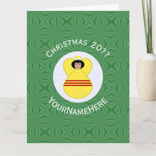 South Vietnamese Angel Christmas Flag Personalized Card