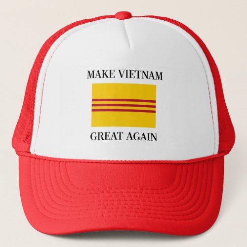 South Vietnamese Flag _ Make Vietnam Great Again Trucker Hat
