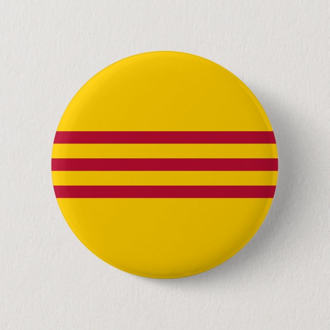 South Vietnamese Flag - Vietnam Cờ vàng ba sọc đỏ Button (Front)
