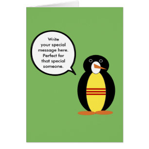 South Vietnamese Talking Ms Penguin Personalized Cards