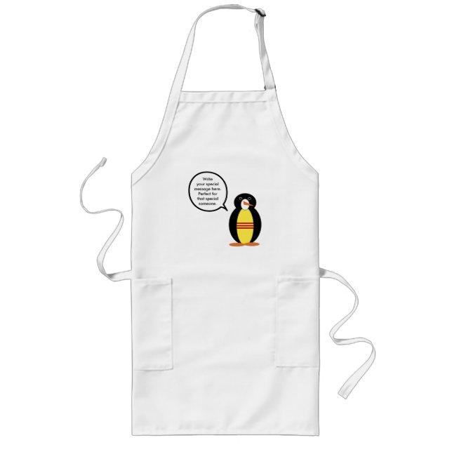 South Vietnamese Talking Ms Penguin Personalized Long Apron (Front)