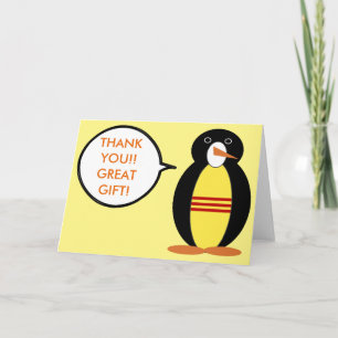 South Vietnamese Talking Ms Penguin Personalized Thank You Card
