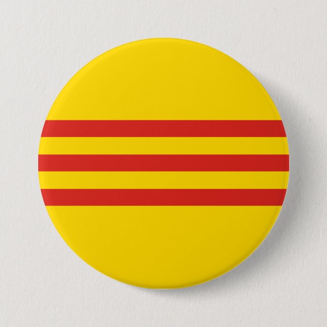 South Vietnamese Vietnam Flag Button (Front)