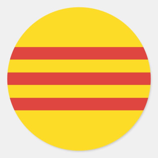 South Vietnamese Vietnam Flag Classic Round Sticker (Front)