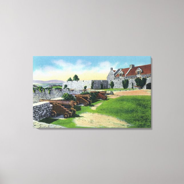 South Wall, Southwest Bastion, South Barracks Canvas Print (Front)