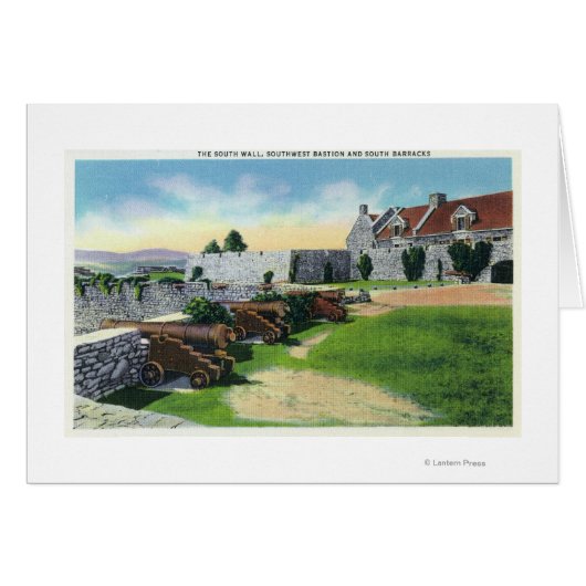 South Wall, Southwest Bastion, South Barracks Cards (Front Horizontal)