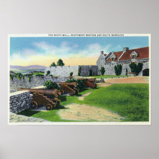 South Wall, Southwest Bastion, South Barracks Poster
