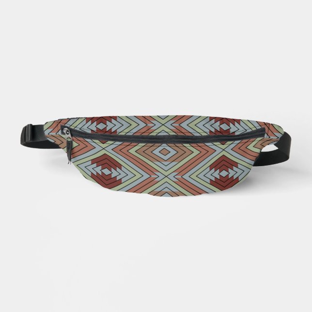 South West American Indian Style Patterned Art Fanny Pack (Front)