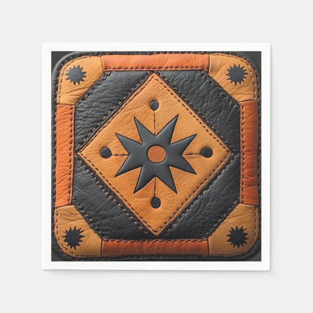 South West Beautiful Country Style Leather Napkins (Front)