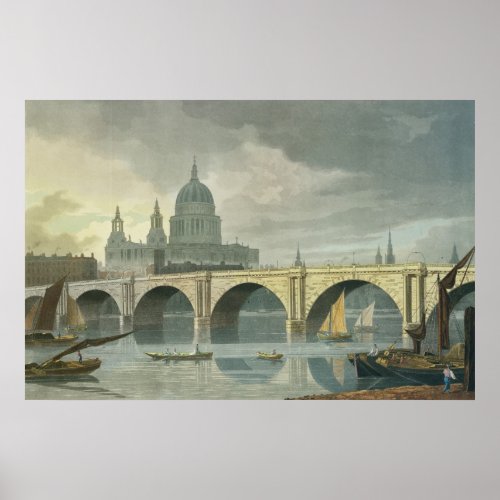 South West view of St Pauls Cathedral Poster