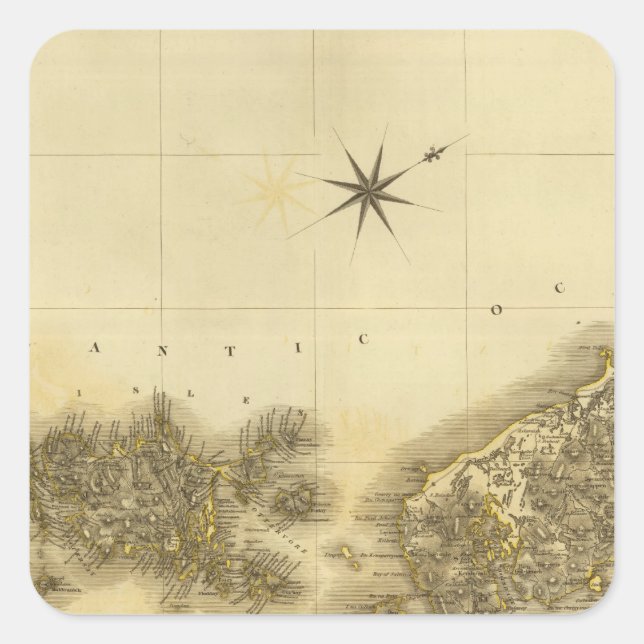 South Western Isles Square Sticker (Front)