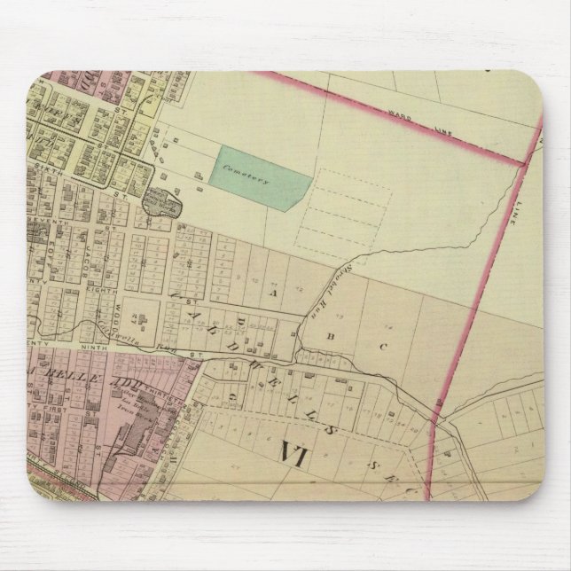 South Wheeling, fifth, sixth and eighth wards Mouse Pad (Front)