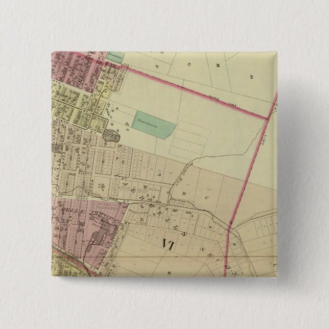South Wheeling, fifth, sixth and eighth wards Pinback Button (Front)