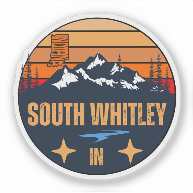 South Whitley, Indiana Sticker (Front)