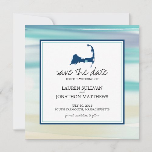 South Yarmouth Cape Cod Watercolor Save the Date