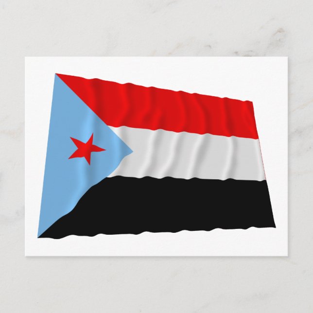 South Yemen Waving Flag (1967-1990) Postcard (Front)