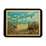 Southampton Beach Vintage Travel Magnet at Zazzle