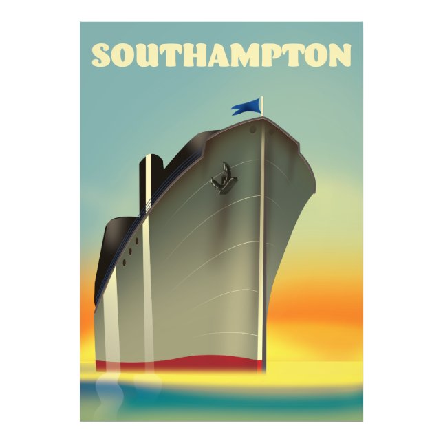 Southampton cruise liner travel poster (Front)