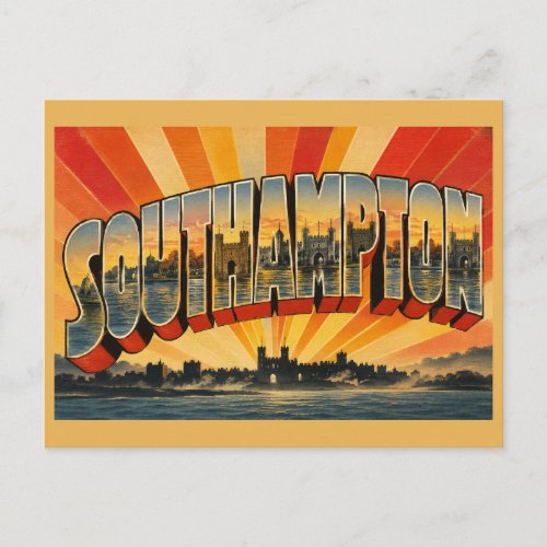 Southampton England Maritime Estuary Vintage Postcard
