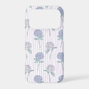 Southampton Summer Stripes (Watercolor Hydrangeas) iPhone 17 Pro Case