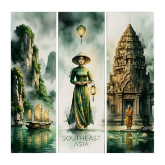 Southeast Asia-Cinematic Painterly Triptych