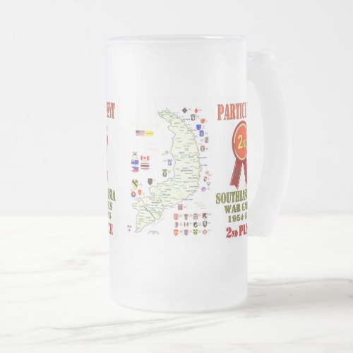 SOUTHEAST ASIA WAR GAMES 2nd PLACE Frosted Glass Beer Mug