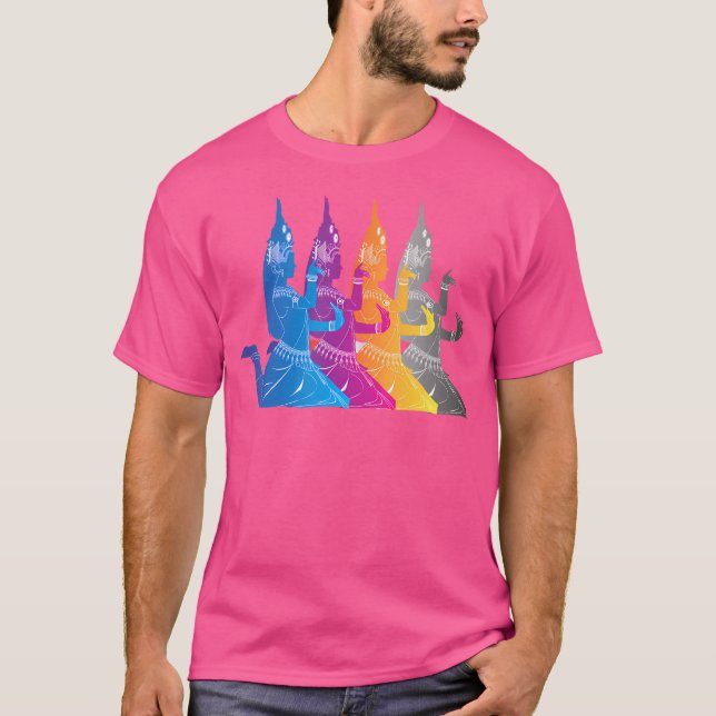 Southeast Asian Colorful Traditional Dance Thailan T-Shirt (Front)