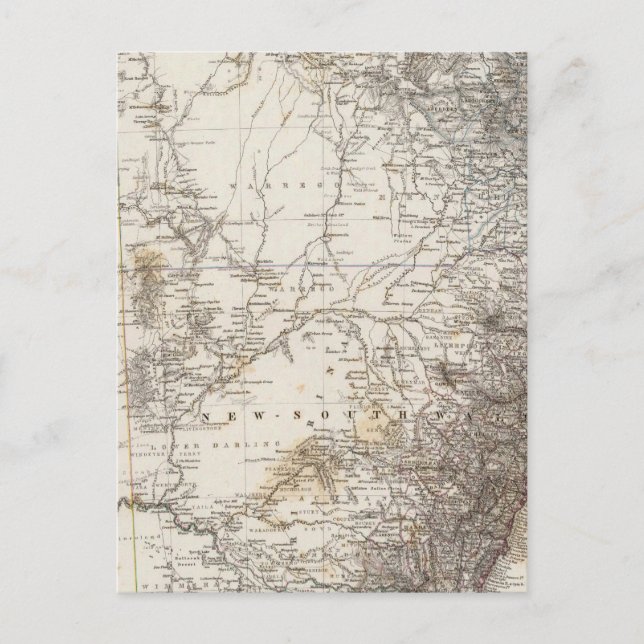 Southeast Australia Map Postcard (Front)