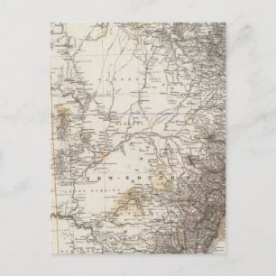 Southeast Australia Map Postcard