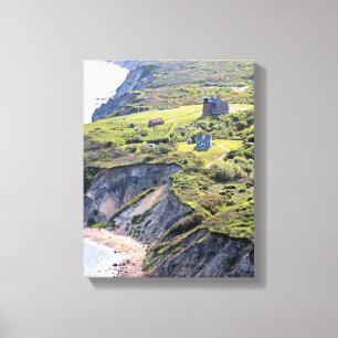 Southeast Lighthouse, Block Island Wrapped Canvas Print
