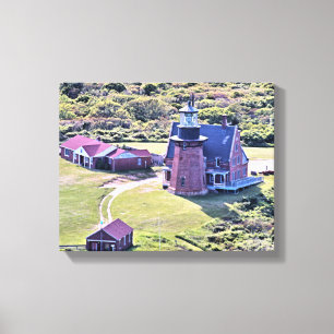 Southeast Lighthouse, Block Island Wrapped Canvas Print