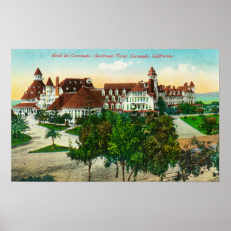 Southeastern View of the Hotel del Coronado Poster