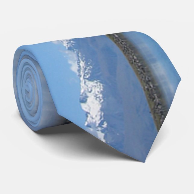 Southern Alps, New Zealand Neck Tie (Rolled)