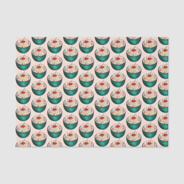 Southern Ambrosia Coconut Marshmallow Fruit Salad Tissue Paper (Front)