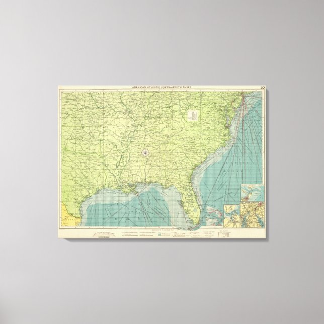 Southern American Atlantic ports Canvas Print (Front)