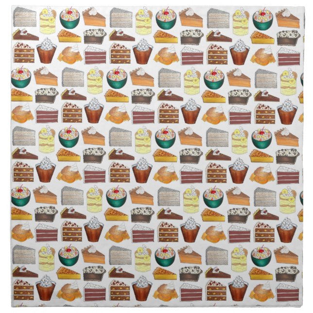 Southern Bakery Food Desserts USA American South Cloth Napkin (Front)