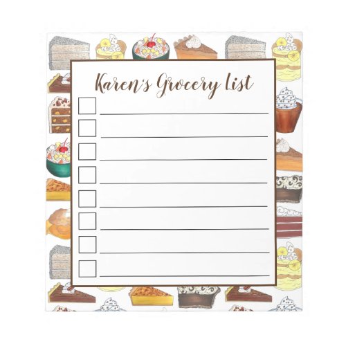 Southern Bakery Food Desserts USA American South Notepad