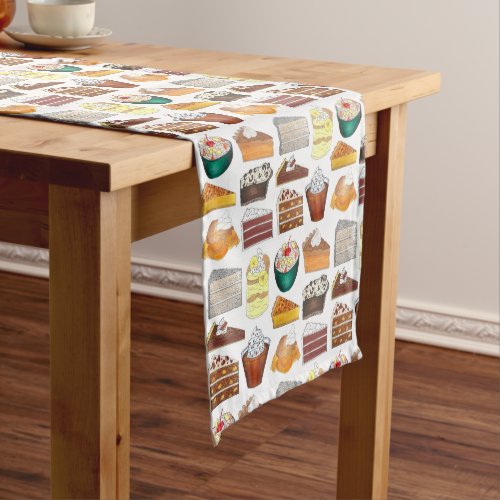 Southern Bakery Food Desserts USA American South Short Table Runner