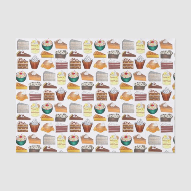 Southern Bakery Food Desserts USA American South Tissue Paper (Front)