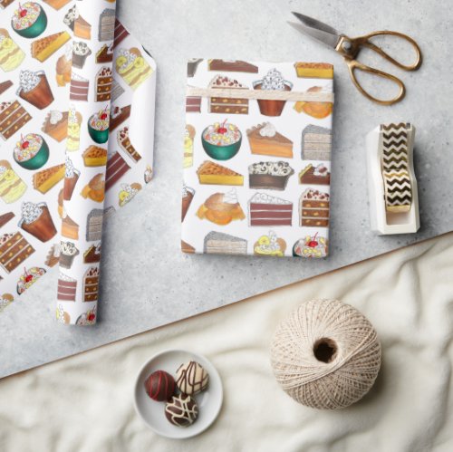 Southern Bakery Food Desserts USA American South Wrapping Paper