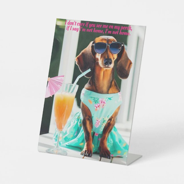 Southern Bell Dachshund Desk Sign (Front)