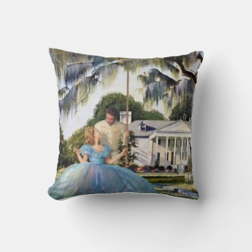 Southern Belle and Beau Throw Pillow