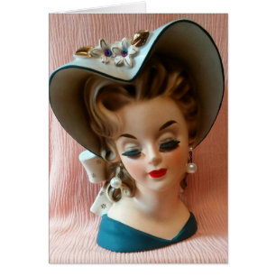 Southern Belle Beauty Mid Century Chic Head Vase Cards