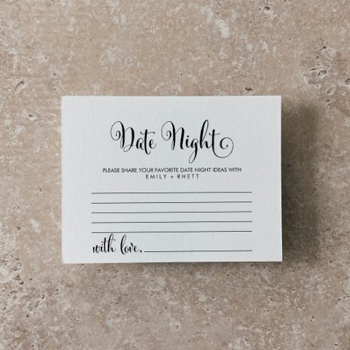 Southern Belle Calligraphy Date Night Idea Cards