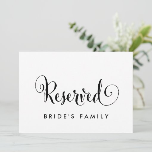 Southern Belle Calligraphy Reserved Sign | Zazzle